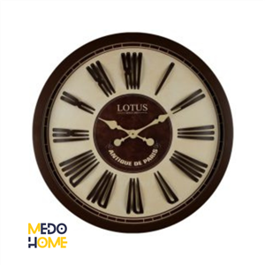 ساعت دیواری چوبی لوتوس مدل INGLEWOOD کد 7733 