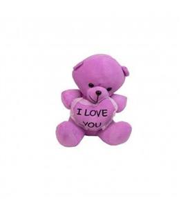 عروسک پولیشی خرس نشسته لاو به دست 25 سانت