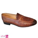 کفش کالج مردانه چرم طبیعی تبریز کد 2240