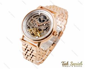ساعت پتک فیلیپ مردانه اتوماتیک صفحه اسکلتون رزگلد Patek-3419-G