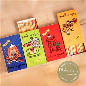 کبریت بلند رنگی (بسته 4 عددی)