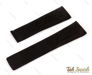 بند ساعت مچی تگ هویر جیر مشکی Tag-Strap-3612-G