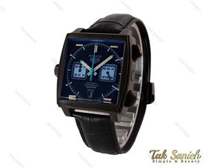 ساعت تگ هویر موناکو بند چرم مردانه مشکی Tag-Heuer-5090-G