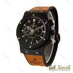 ساعت هابلوت مردانه سه موتوره مشکی قهوه ای Hublot-4153-G