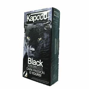 کاندوم کاپوت مدل Black Ultra Safe بسته 12 عددی 