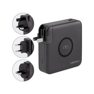 پاوربانک و آداپتور شارژ مومکس مدل Momex Q.Power Bank IP93 Power Plug با ظرفیت 10000mAh
