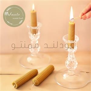 شمع موم عسلی 9سانتی