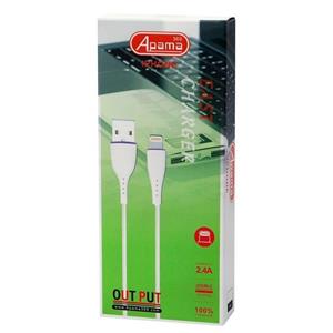 کابل شارژ آیفون 1متری Apama 369 2.4A 1m