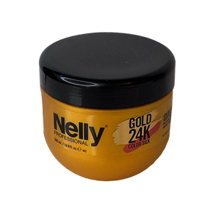 ماسک مو ترمیم کننده کراتین گلد حاوی روغن آرگان نلی Gold 24k keratinحجم 500 میل
