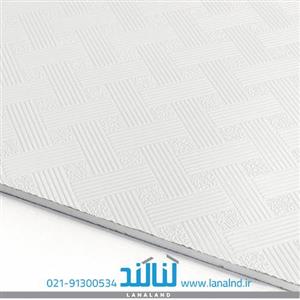 تایل گچی روکش PVC ساده طرح حصیری
