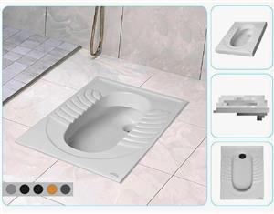 توالت زمینی چینی مروارید مدل الگانت ریم بسته (گود)