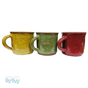 ست۶عددی لیوان شیشه ای رنگی
