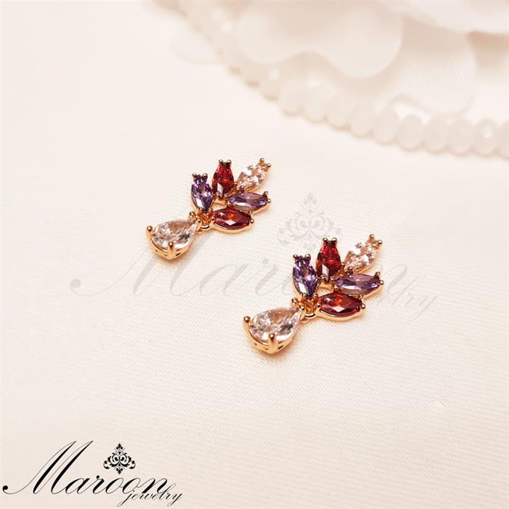 گوشواره مارکیز رنگی مارون CG151