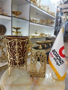 سطل و جا دستمال برنجی طرح 2