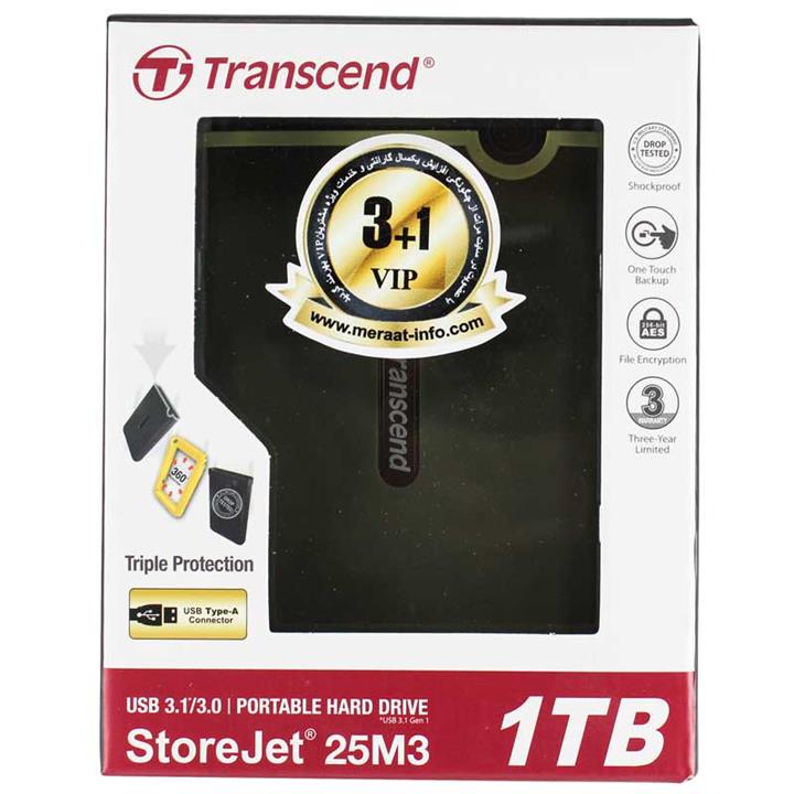 Transcend StoreJet 25M3 1TB External Hard Drive