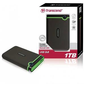 هارد اکسترنال ضد ضربه یک ترابایت ترنسند Transcend M3 1TB آبی روشن