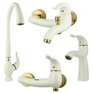 ست شیر آلات راسان مدل اکتاو  شیری طلایی