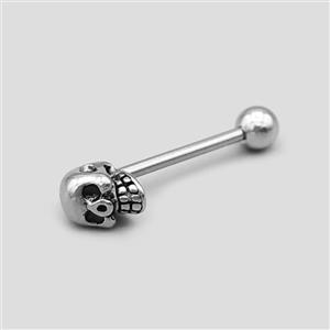 پیرسینگ زبان اسکلتی مدل Skull-Head کد Stps-918d1