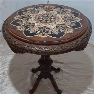 میز غذا خوری معرق کاری کار شده با چوبهای رنگی 4 میلیمتر