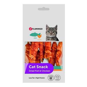 تشویقی گربه با ماهی خشک و مرغ فلامینگو – Flamingo Dried Fish