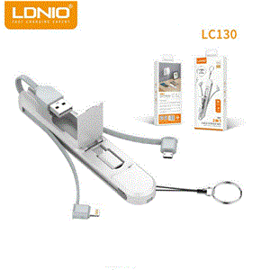 کابل فست شارژ سه کاره LDNIO LC130