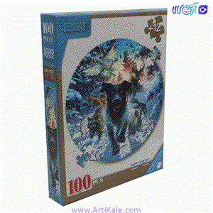 پازل 100 قطعه گرد طرح زمستان شاد Fancy