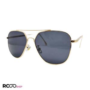 عینک آفتابی خلبانی با فریم طلایی و فلزی برند HUGO BOSS مدل D20180 