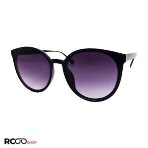 عینک آفتابی بچه گانه با فریم مشکی و گرد و عدسی تیره مدل SA-1