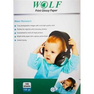 فتوگلاسه 135 گرم 100 برگی Wolf - A4