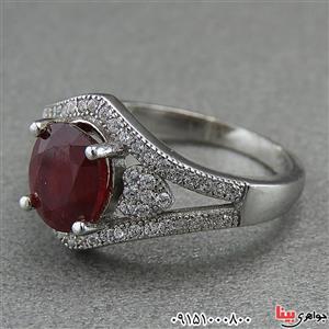 انگشتر یاقوت سرخ زنانه رودیوم خوشرنگ و خاص