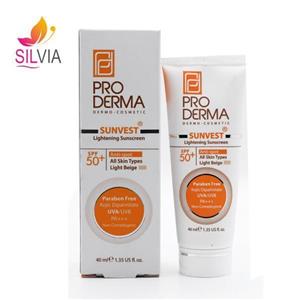 کرم ضد آفتاب و روشن کننده لک پوست Anti Spot SPF50 پرودرما بژ روشن