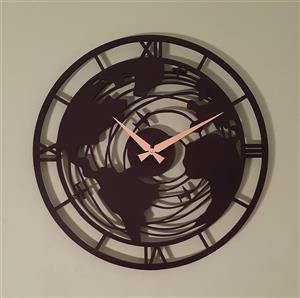 ساعت دیواری طرح نقشه جهان