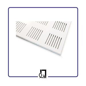 تایل گچی آکوستیک پانچ خطی 6/96 فلیس مشکی