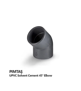 زانو 45 درجه UPVC چسبی پیمتاش (Pimtas) ترکیه