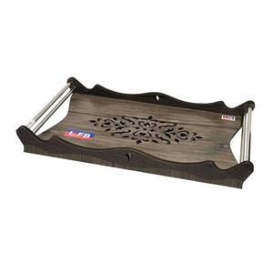 سینی آبنوس دسته فلزی سایز کوچک