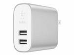 شارژر دیواری بلکین با 2 خروجی-Belkin Boost Charge 2-Port Home Charger Silver 