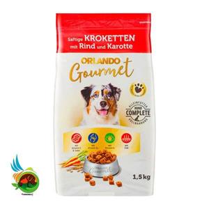 غذای خشک سگ بالغ اورلاندو مدل KROKETTEN طعم گوشت و هویج وزن 1.5 کیلوگرم