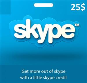 شارژ 25 دلاری اسکایپ