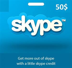 شارژ 50 دلاری اسکایپ