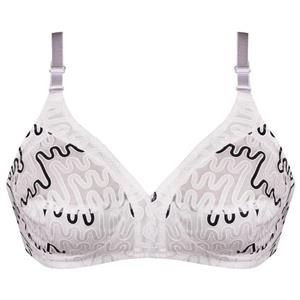 سوتین زنانه پانیذ مدل بدون فنر کد ۶۶۵۰۸-۸ رنگ سفید