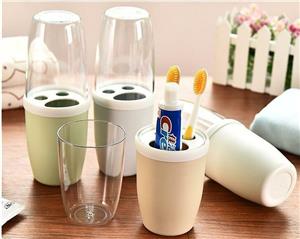 جا مسواکی لیوانی درب دار 2 عددی