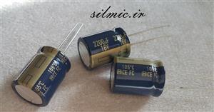خازن های فای 2200 میکرو فاراد 16 ولت سری FC پاناسونیک سری آدیو low impedance