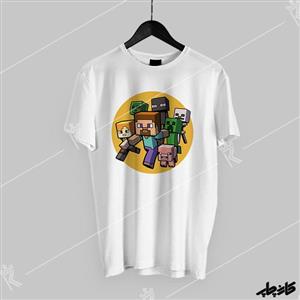 تیشرت طرح ماینکرافت