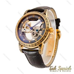 ساعت پتک فیلیپ مردانه اتوماتیک حکاکی شده طلایی Patek-4338-G
