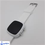 ساعت مچی دیجیتال سفید بند سیلیکونی صفحه مربع شیشه مشکی مدل white clock