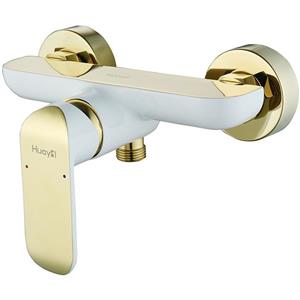 شیر توالت هوآیی مدل یولاندا سفید طلایی Huayi white gold yolanda shower mixer