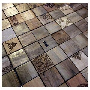 دیوارپوش تایل استیل پشت چسب دار کد Wooden