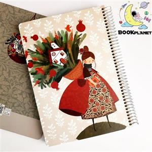 دفتر سیمی خط دار 100 برگ طرح 24