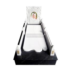 سنگ قبر نانو طرح دار با باکس گرانیت 