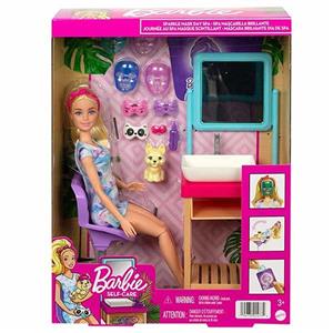 عروسک باربی آرایشگر Barbie Wellness Sparkling Spa Day Playset HCM82